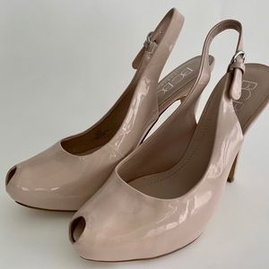 BCBG Peep-Toe Heels with Hidden Platform